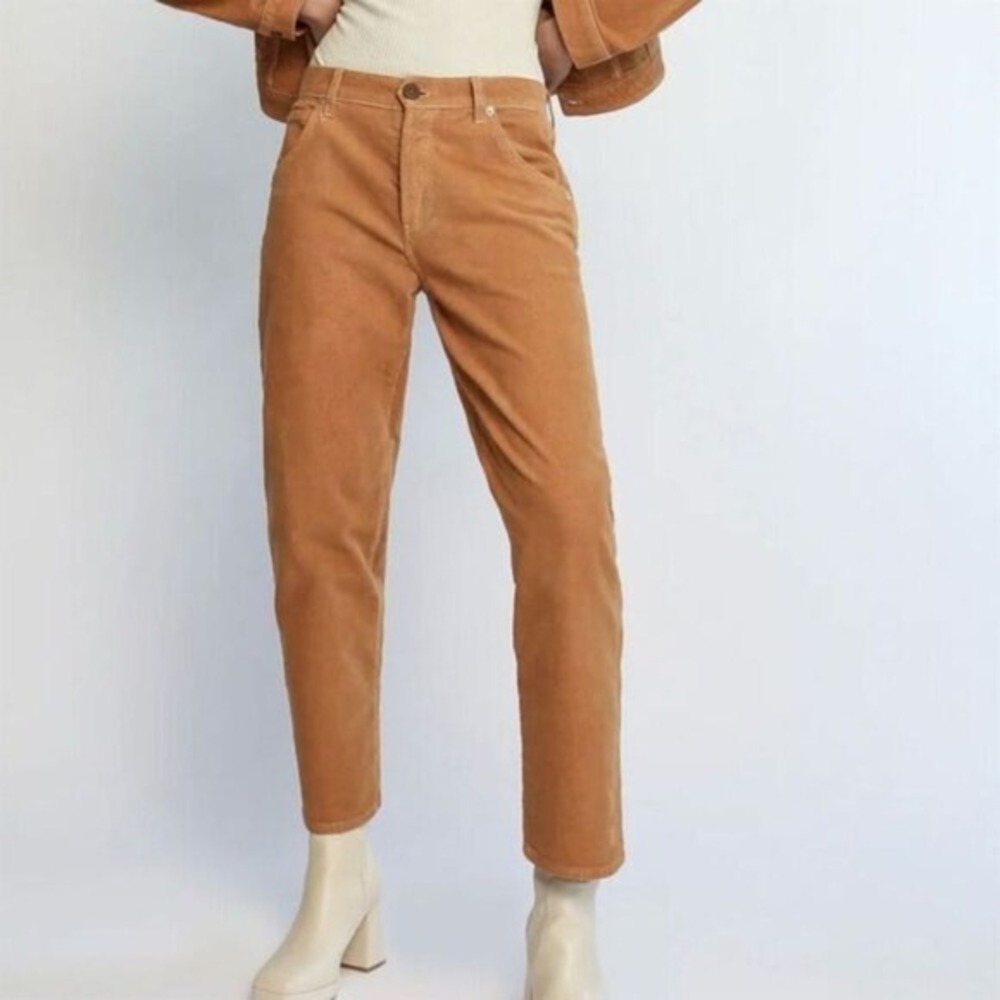 NWT Daily Blue Women's Boost Classic Jean Corduroy Size 27 Brown Straight Leg